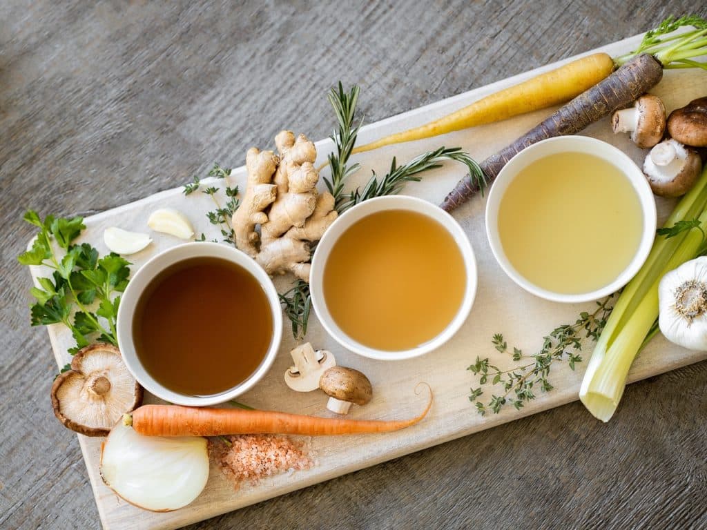 Collagène dans le bouillon d'os